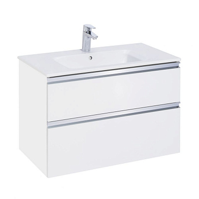 Тумба под раковину Roca The Gap 80 белый глянец 2 ящика A857399806