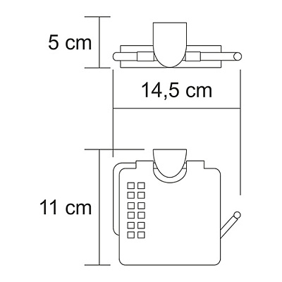 Держатель для туалетной бумаги с крышкой WasserKRAFT Kammel K-8325 хром