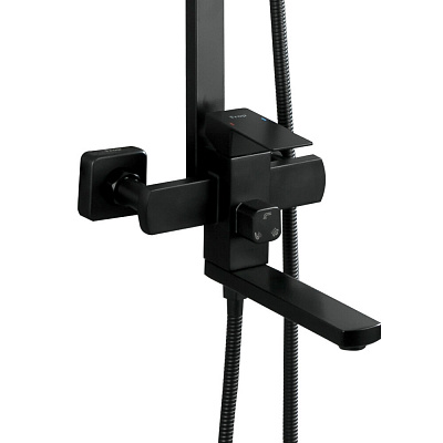 Душевая система Frap F24802-6 черная, нержавеющая сталь