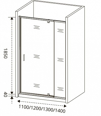 Душевое ограждение Good Door Orion WTW-PD-100-С-CH