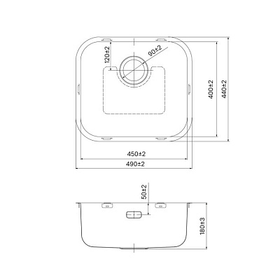 Мойка из нержавеющей стали Iddis Mate 490*440 MAT49S0i77