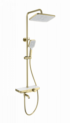 Душевая система с термостатом Wonzon & Woghand, Брашированное золото WW-B3099-A-BG