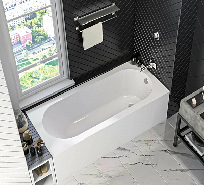 Ванна из литьевого мрамора BAS Марбея 180х80 см  ВА00037