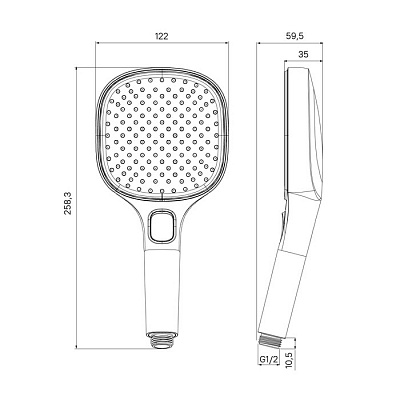 Лейка для душа Milardo Ideal Spa ILS3FB0M18
