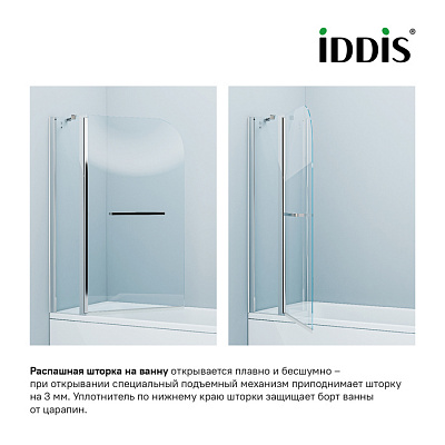 Шторка на ванну Iddis Ray RAY6CS0i90 1000х1400