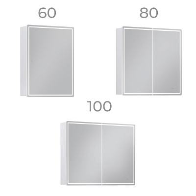 Зеркальный шкаф VIGO Geometry 1000 с LED подсветкой