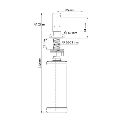 Встраиваемый дозатор для мыла WasserKRAFT K-75993