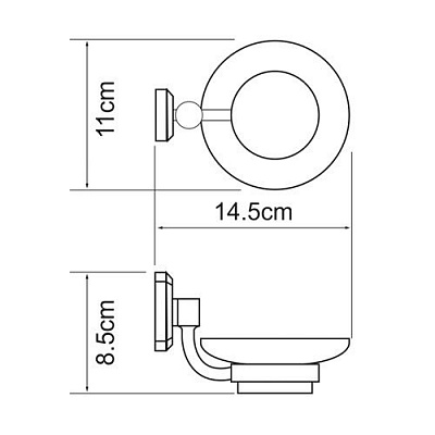 Мыльница стеклянная WasserKRAFT Oder K-3029