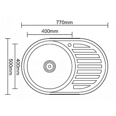 Мойка Ledeme L77750-R 770*500 матовая правая