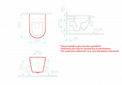 Инновационный безободковый унитаз VitrA Nest QuantumFlush c ламинарным потоком 7870B403-0075