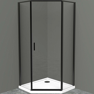 Душевой уголок BelBagno UNO-195-P-1-100-C-NERO