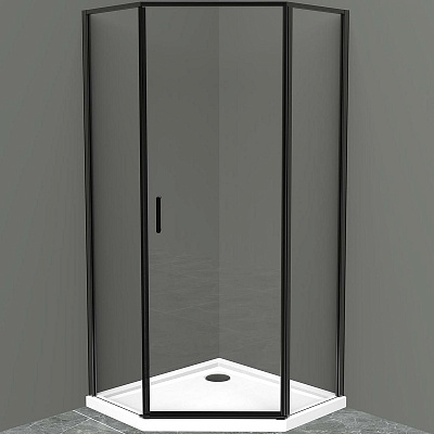 Душевой уголок BelBagno UNO-195-P-1-100-C-NERO