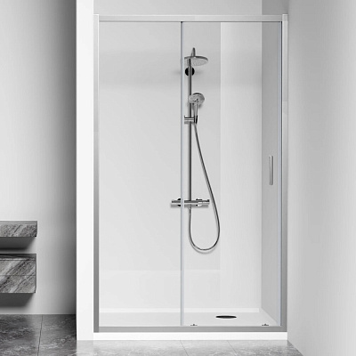 Дверь в нишу GoodDoor Cube WTW-140-C-CH 140 хром КУ00014