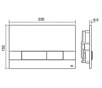 Клавиша смыва механическая Narrow OLIpure, OLI 148300