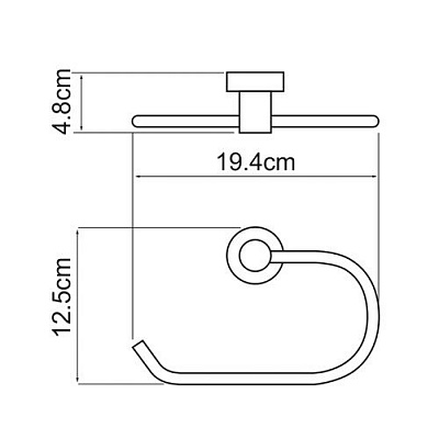 Держатель полотенец кольцо WasserKRAFT Donau K-9460 хром