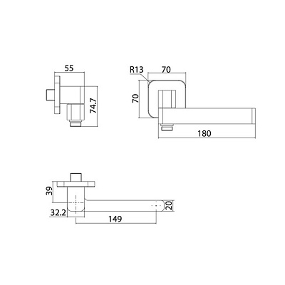 Излив скрытого монтажа Iddis Slide SLISB0Si63