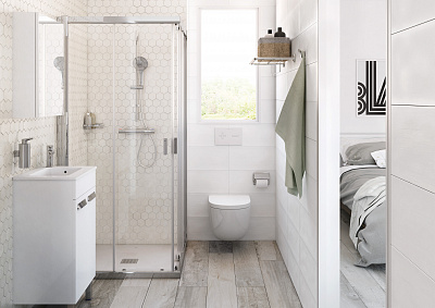 Тумба под раковину Roca Debba 50 2 дверцы, белый глянец ZRU9302710