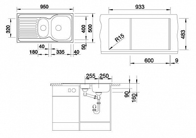 Мойка кухонная Blanco Tipo 6 S Basic, сталь 512303