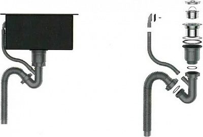 Мойка для кухни из нержавеющей стали Gerhans K35050