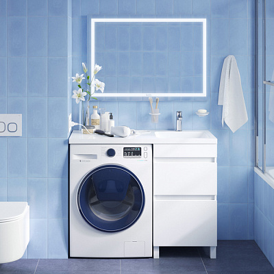Тумба с раковиной для стиральной машины IDDIS Optima Home 110 см OPH11RBi95K