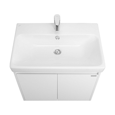 Тумба под раковину AQUATON Сканди Doors 70 белый глянец/белый матовый 1A278901SD010