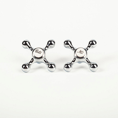 Маховик для смесителя, 8x20, крест, хром, комплект, 2 шт, IDDIS, 991KR201SM