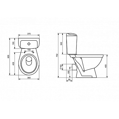 Крышка бачка Santek Паллада 1WH302375