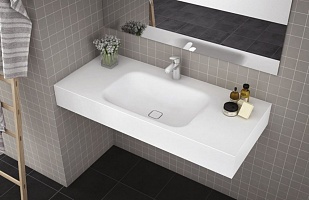 Консольная раковина из литьевого мрамора Cezares TITAN ASTONE TITAN-1800-LVB