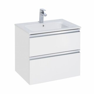 Тумба с раковиной Roca The Gap 60 2 ящика A857397806, белый глянец