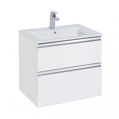 Тумба с раковиной Roca The Gap 60 2 ящика A857397806, белый глянец