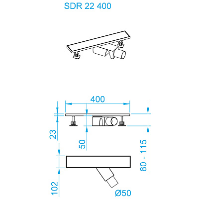 Душевой трап RGW SDR-22B