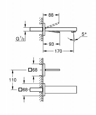 Смеситель Grohe Eurocube Joy 19997000 для раковины