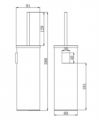 Ершик VRI Burano HG801110 латунь хром