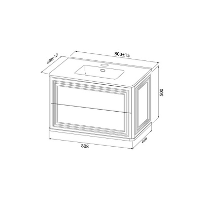 Тумба подвесная с раковиной (0108000i28) 80 см, белый, Iddis Oxford Neo OXN80W0i95K