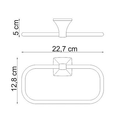 Держатель полотенец кольцо WasserKRAFT Wern K-2560