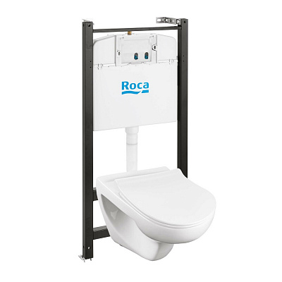 Комплект инсталляция с подвесным унитазом Roca Victoria Pack 893105010 с сиденьем микролифт