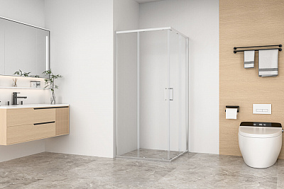 Душевой уголок 80х80 GoodDoor LITE CR-80-C-CH