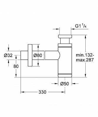 Сифон Grohe 28912000  1 1/4 хром