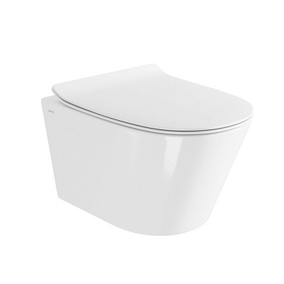 Подвесной безободковый унитаз Vitra Vortex M50  тонкая крышка-сиденье с микролифтом 8302B003-6404