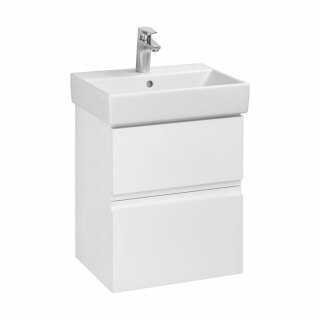 Тумба с раковиной Roca Oleta 50 белый глянец, 2 ящика, A857638806