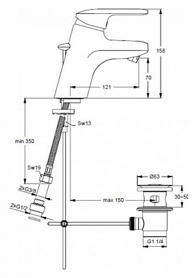 Смеситель для биде Ideal Standart Плая B9290AA