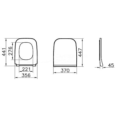 Унитаз подвесной Vitra Shift стульчак тонкий 7742B003-0075