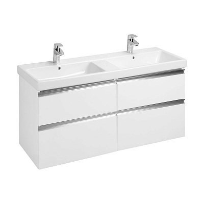 Тумба под раковину Roca The Gap 120 белый глянец 4 ящика ZRU9307637