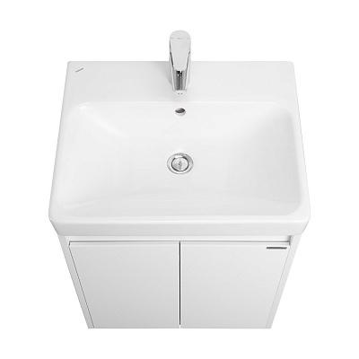 Тумба под раковину AQUATON Сканди Doors 55 белый глянец/белый матовый 1A278801SD010