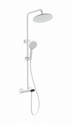 Душевая система с термостатом Wonzon & Woghand MUSE Corno, Белый матовый WW-B2091-A-MW