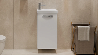 Тумба подвесная Velvex Estea 40.1D белый матовый