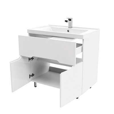 Тумба напольная MIRSANT Soho Quadro Light 80 (под раковину Deep код 262520) УТ000073636