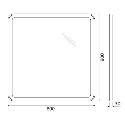 Зеркало BelBagno SPC-MAR-800-800-LED-BTN