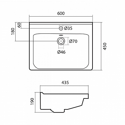 Раковина Santek Миранда 60 1WH302421