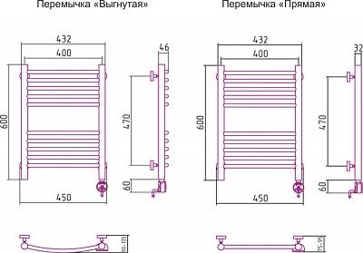 Полотенцесушитель электрический Сунержа Богема 600х400 ТЭН правый (Зеленый, ТЭН Хром)